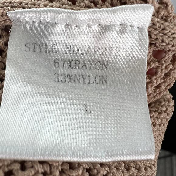 Rehab Lab Beige Sweatsuit Perforated Hooded Lace Up Poplin Pants Set L Large - Picture 15 of 16